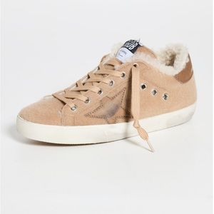 Golden Goose SuperStar Sneakers with Natural Sheep Shearling Size 40